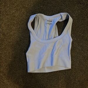 Garage White Ribbed Women's Tank Top